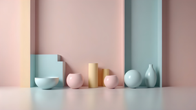 极简主义糖果系墙壁花瓶摆件图片